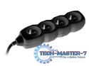 Listwa PowerWatch 3 m czarna(4 gniazda)
