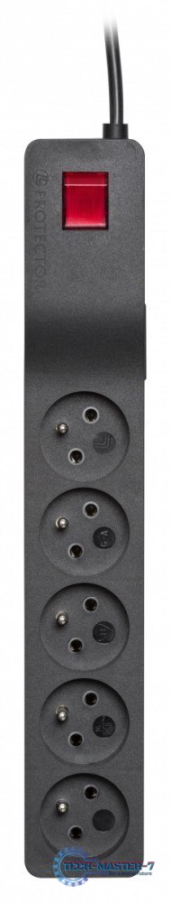 Listwa przeciwprzepięciowa ZX 510, 1L, 1,0m, czarna Listwa przeciwprzepięciowa ZX 510, 1L, 1,0m, czarna