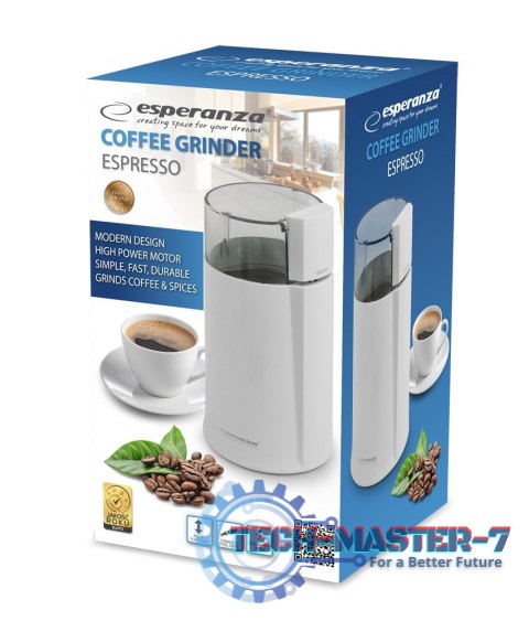 Młynek do kawy Espresso biały EKC001W Młynek do kawy Espresso biały EKC001W