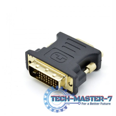 Adapter DVI M - VGA F pozłacany, 24+5/15 pin