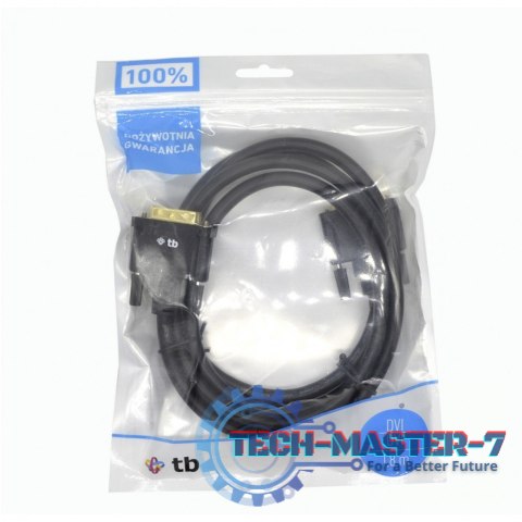 Kabel DVI M-M 24+1 1.8 m. czarny, pozłacany Kabel DVI M-M 24+1 1.8 m. czarny, pozłacany