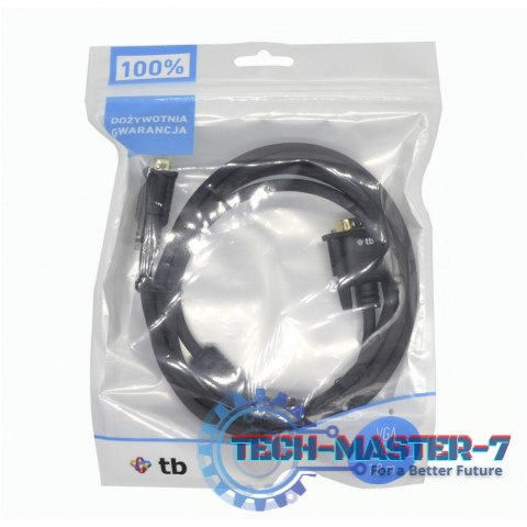 Kabel VGA 15M-15M 1.8 m., czarny pozłacany Kabel VGA 15M-15M 1.8 m., czarny pozłacany
