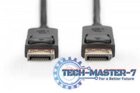 Kabel połączeniowy DisplayPort z zatrzaskami 4K 60Hz UHD Typ DP/DP M/M czarny 1m Kabel połączeniowy DisplayPort z zatrzaskami 4K 60Hz UHD Typ DP/DP M/M czarny 1m
