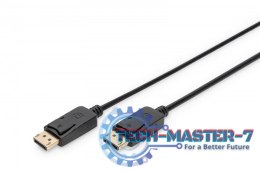 Kabel połączeniowy DisplayPort z zatrzaskami 4K 60Hz UHD Typ DP/DP M/M czarny 2m