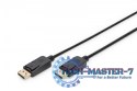 Kabel połączeniowy DisplayPort z zatrzaskami 4K 60Hz UHD Typ DP/DP M/M czarny 3m