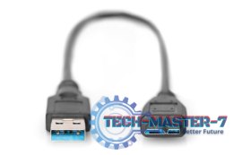 Kabel połączeniowy USB 3.1 Gen.1 SuperSpeed 5Gbps Typ USB A/microUSB B M/M czarny 0,25m