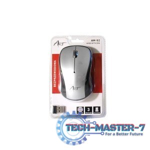 Mysz bezprzewodowo-optyczna USB AM-92B srebrna Mysz bezprzewodowo-optyczna USB AM-92B srebrna