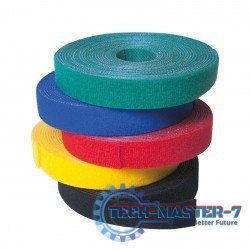Organizator kabli, rolka dł.4m, rzep, czarny