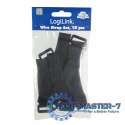 Organizator kabli, rzep, 15cm, 10szt. czarny
