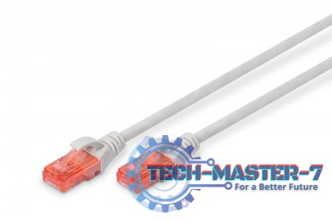 Patch cord U/UTP kat.6 PVC 3m szary