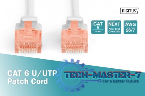 Patch cord U/UTP kat.6 PVC 3m szary Patch cord U/UTP kat.6 PVC 3m szary