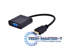 Adapter HDMI-A(M)->VGA (F)+Audio na kablu