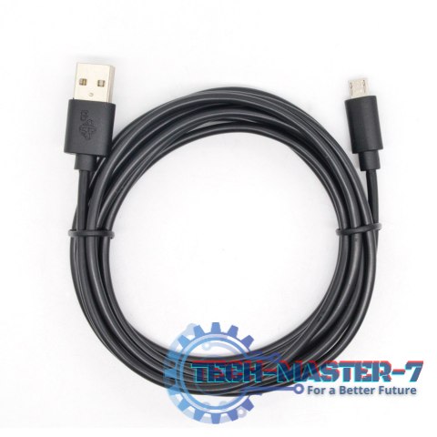 Kabel USB - Micro USB 3 m. czarny Kabel USB - Micro USB 3 m. czarny
