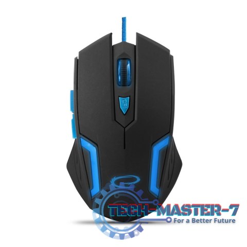 MYSZKA PRZEWODOWA DLA GRACZY 6D OPTYCZNA USB MX205 FIGHTER NIEBIESKA