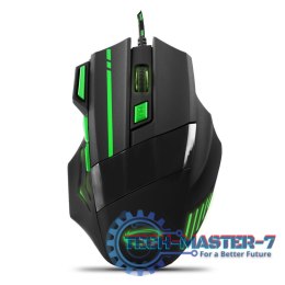 MYSZKA PRZEWODOWA DLA GRACZY 7D OPTYCZNA USB MX201 WOLF ZIELONA
