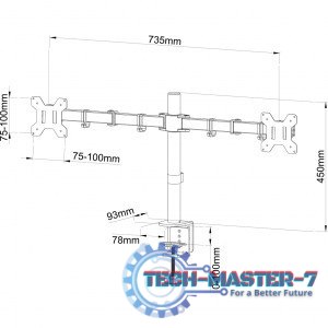 Uchwyt do 2 monitorów LED/LCD 13-27" L-02N Uchwyt do 2 monitorów LED/LCD 13-27" L-02N