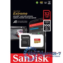 Extreme microSDHC 32GB 100/60 MB/s A1 V30 U3