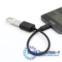 Kabel OTG USB AF - USB C 15cm czarny