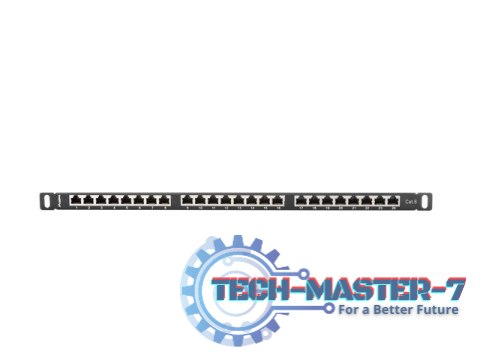 Patch Panel 24 Port 0.5U Kat.6 czarny ekranowany Patch Panel 24 Port 0.5U Kat.6 czarny ekranowany