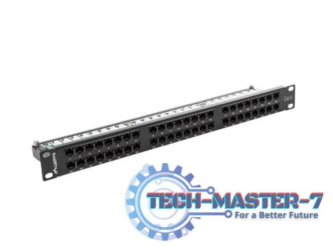 Patch Panel 48 Port 1U Kat.6 czarny Patch Panel 48 Port 1U Kat.6 czarny