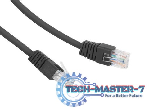 Patch cord Kat.6 UTP 1m czarny