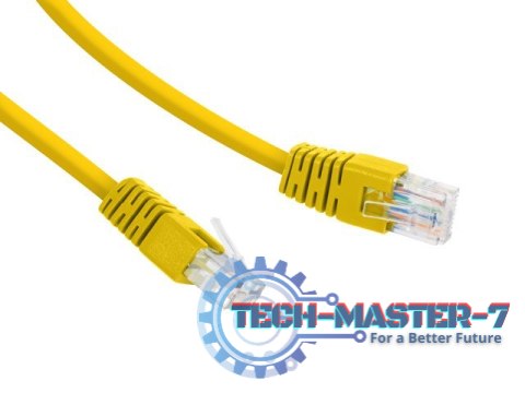 Patch cord Kat.6 UTP 1m żółty