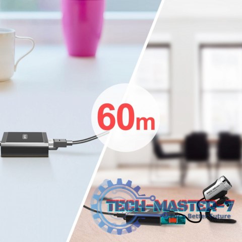Przedłużacz USB2.0 over IP 4xUSB; 60m; Y-2516 Przedłużacz USB2.0 over IP 4xUSB; 60m; Y-2516