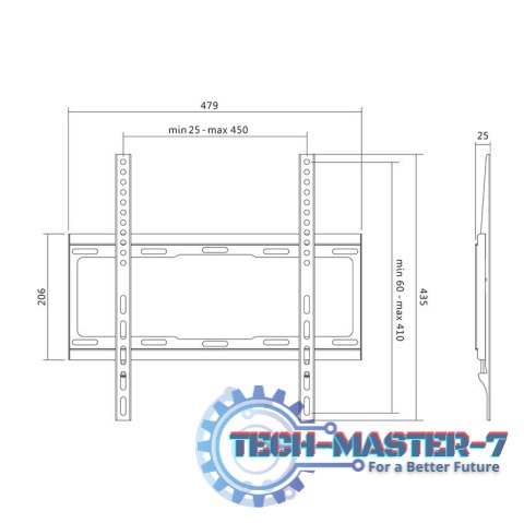 Uchwyt ścienny LCD/LED VESA, 32-55', max.40kg Uchwyt ścienny LCD/LED VESA, 32-55', max.40kg