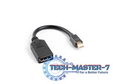 Adapter mini Displayport (M) -> DisplayPort (F) na kablu 10cm czarny