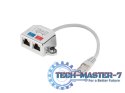 Adapter rodzielacz LAN RJ-45 - 2x RJ-45 FTP