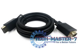 Kabel DisplayPort VGA 1.8m czarny
