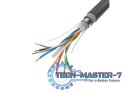 Kabel LAN FTP KAT-6 305M drut outdoor żelowany cu fluke, czarny