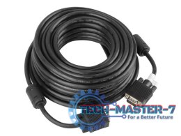Kabel VGA Ferryt 15M M/M Ekran czarny