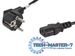 Kabel zasilający CEE 7/7 - IEC 320 C13 1.8M czarny