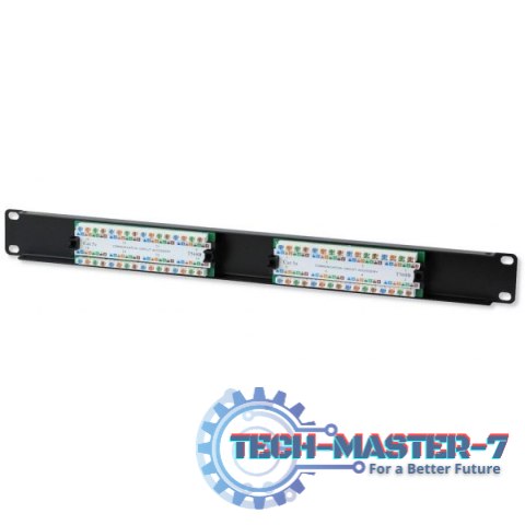 Patch panel 1U UTP 16xR J45 Cat.5e, czarny Patch panel 1U UTP 16xR J45 Cat.5e, czarny