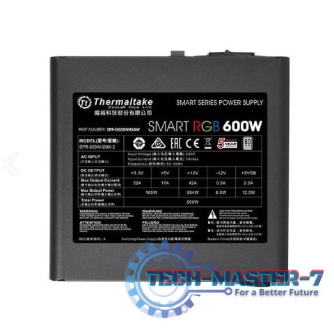 Smart 600W RGB (80+ 230V EU, 2xPEG, 120mm, Single Rail) Smart 600W RGB (80+ 230V EU, 2xPEG, 120mm, Single Rail)
