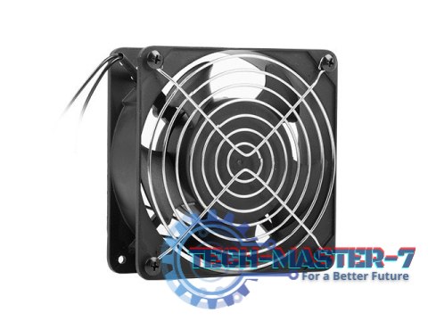Wentylator do szaf 19 wiszących 230V 120x120x38mm czarny Wentylator do szaf 19 wiszących 230V 120x120x38mm czarny