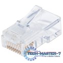 Wtyk modularny RJ45 UTP 8P8C cat.6 na drut 100szt.
