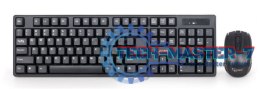 Zestaw klawiatura + mysz czarny, bezprzewodowy