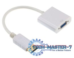 Adapter Display Port VGA biały