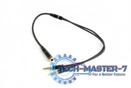 Adapter audio stereo 2x3.5mm minijack, 4PIN, 0.2m