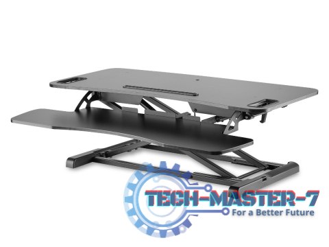 Ergonomiczna nakładka na biurko, powierzchnia robocza: 950x615x106-460mm, regulowana, czarna Ergonomiczna nakładka na biurko, powierzchnia robocza: 950x615x106-460mm, regulowana, czarna