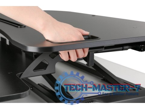 Ergonomiczna nakładka na biurko, powierzchnia robocza: 950x615x106-460mm, regulowana, czarna Ergonomiczna nakładka na biurko, powierzchnia robocza: 950x615x106-460mm, regulowana, czarna