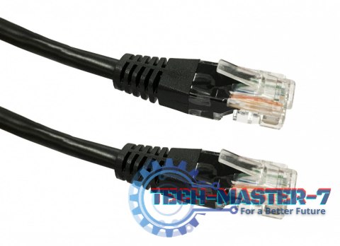 Kabel Patchcord miedziany kat. 6 RJ45 UTP 2m czarny