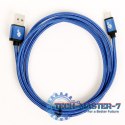 Kabel USB-USB C 1.5m niebieski sznurek