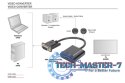 Konwerter/adapter audio-video VGA do HDMI, 1080p FHD, z audio 3.5mm MiniJack