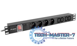 Listwa zasilająca Rack PDU 1U 10A 4X 230V PL 4X IEC C13 2m C14 czarna