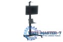 Stojak mobilny pojedynczy z półką, 1xLCD, max. 70", max. 50kg, VESA max. 600x400 pivot