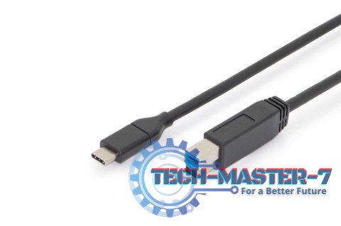 Kabel połączeniowy USB 3.0 SuperSpeed 5Gbps Typ USB C/B M/M Power Delivery czarny 1.8m