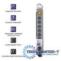 Listwa antyprzepięciowa Quick Switch, 8 gniazd, 1,8m, szara